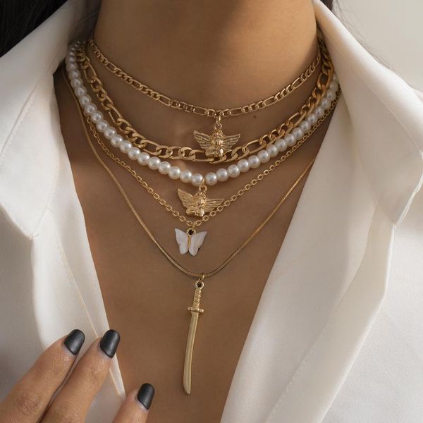 chains butterfly sweater layered necklace for women jewelry matching chain collier femme streetwear cute accessories, Silver
chains butterfly sweater layered necklace for women jewelry matching chain collier femme streetwear cute accessories, Silver