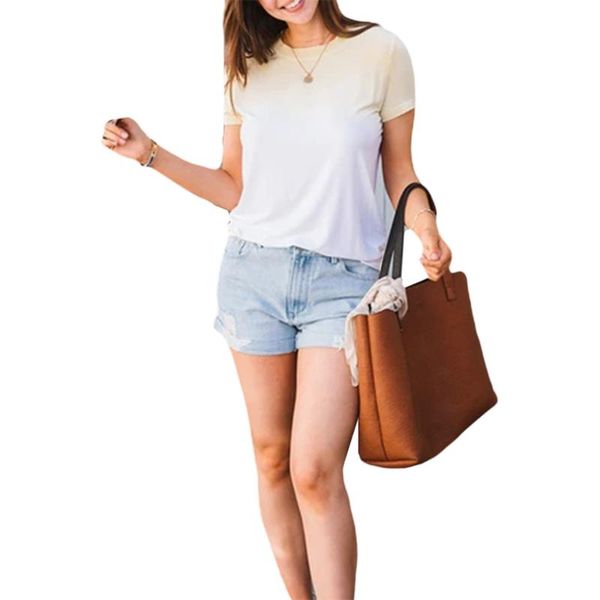 women's t-shirt summer short-sleeved korean fashion hit color slim female casual soft breathable skin-friendly, White
women's t-shirt summer short-sleeved korean fashion hit color slim female casual soft breathable skin-friendly, White