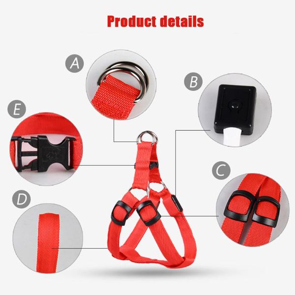 chest harness led pet dog glow flashing light-up night safety for dogs pets hk3 collars & leashes
chest harness led pet dog glow flashing light-up night safety for dogs pets hk3 collars & leashes