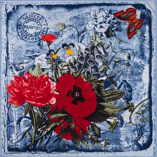 scarves floral shawl women's sunscreen silk scarf in spring and summer printed square 130*130cm, Blue;gray
scarves floral shawl women's sunscreen silk scarf in spring and summer printed square 130*130cm, Blue;gray