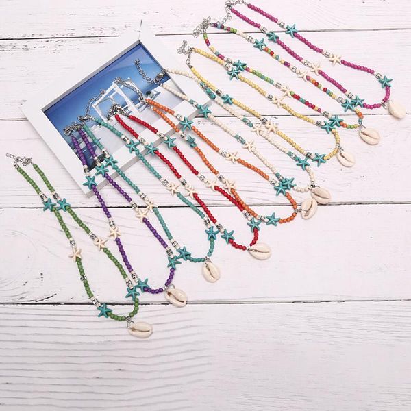 pendant necklaces fashion seed beads choker starfish women trendy bohemian summer chic collier femme cowrie shell necklace, Silver
pendant necklaces fashion seed beads choker starfish women trendy bohemian summer chic collier femme cowrie shell necklace, Silver