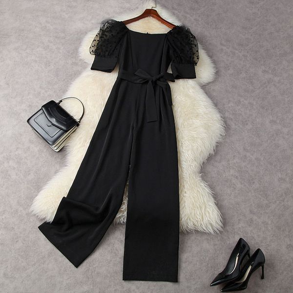 women's jumpsuits & rompers summer half sleeve scoop neckline black retro polka dot tulle panelled tie belted long maxi elegant casual, Black;white
women's jumpsuits & rompers summer half sleeve scoop neckline black retro polka dot tulle panelled tie belted long maxi elegant casual, Black;white
