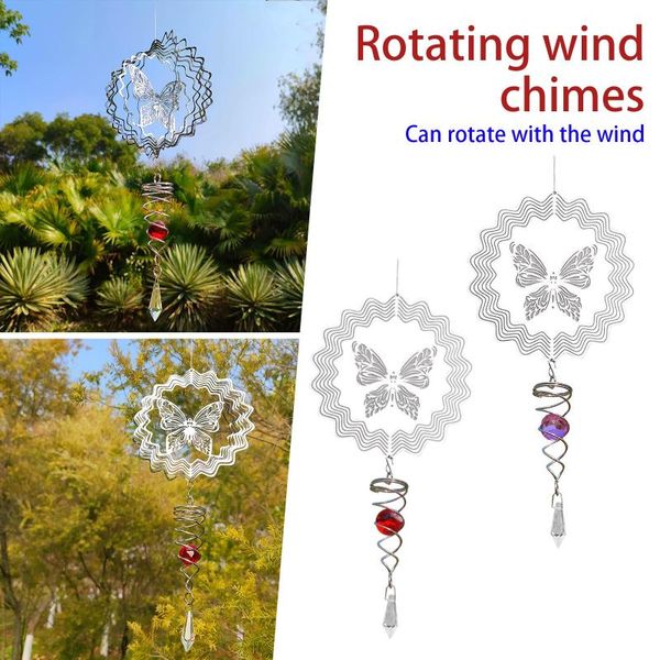 garden decorations durable stainless steel windmill spinner indoor window terrace hanging decoration silver butterfly wind chime charm#w
garden decorations durable stainless steel windmill spinner indoor window terrace hanging decoration silver butterfly wind chime charm#w