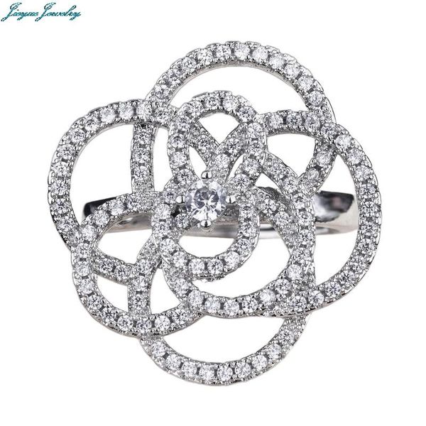 wedding rings charm jewelry silver color fashion camellia flowers full inlay shiny zircon women's cocktail party luxury ring, Slivery;golden
wedding rings charm jewelry silver color fashion camellia flowers full inlay shiny zircon women's cocktail party luxury ring, Slivery;golden