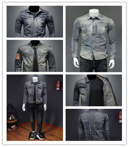 power men spring and autumn thin denim shirt men's long-sleeved personality trend stitching retro slim casual jacket, Black;brown
power men spring and autumn thin denim shirt men's long-sleeved personality trend stitching retro slim casual jacket, Black;brown