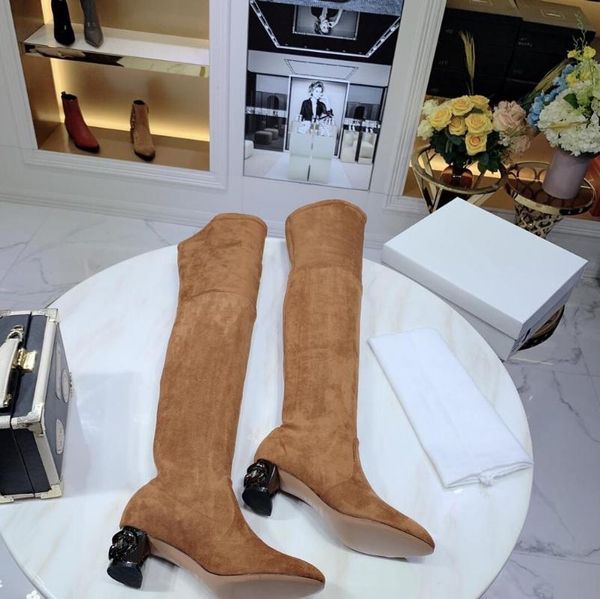 boots 2021 winter sapato feminino kid suede woman knee high pointed toes strange style riding, Black
boots 2021 winter sapato feminino kid suede woman knee high pointed toes strange style riding, Black