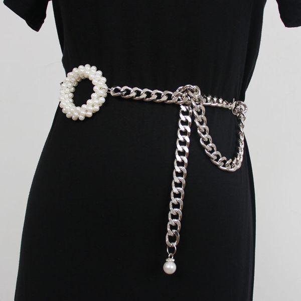 metal waist chain fine pearl belt for women decorative retro circle 100 tie-in dress son suit pants chain belt, Silver
metal waist chain fine pearl belt for women decorative retro circle 100 tie-in dress son suit pants chain belt, Silver