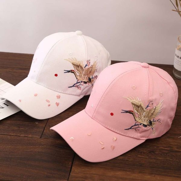 4 seasons baseball women's pure cotton embroidered crane duck tongue chinese style outdoor sun hat sports fashion multicolor adjustable, Blue;gray
4 seasons baseball women's pure cotton embroidered crane duck tongue chinese style outdoor sun hat sports fashion multicolor adjustable, Blue;gray