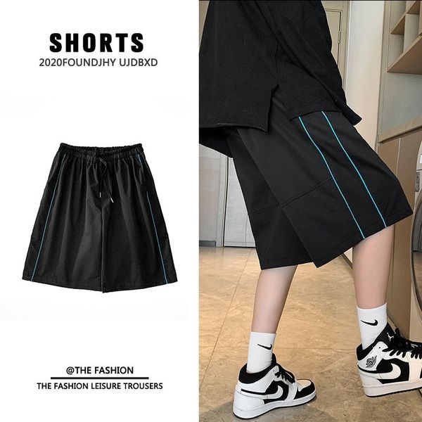 men's shorts summer drawstring fashion black white casual men streetwear loose straight track mens beach nfq8, White;black
men's shorts summer drawstring fashion black white casual men streetwear loose straight track mens beach nfq8, White;black