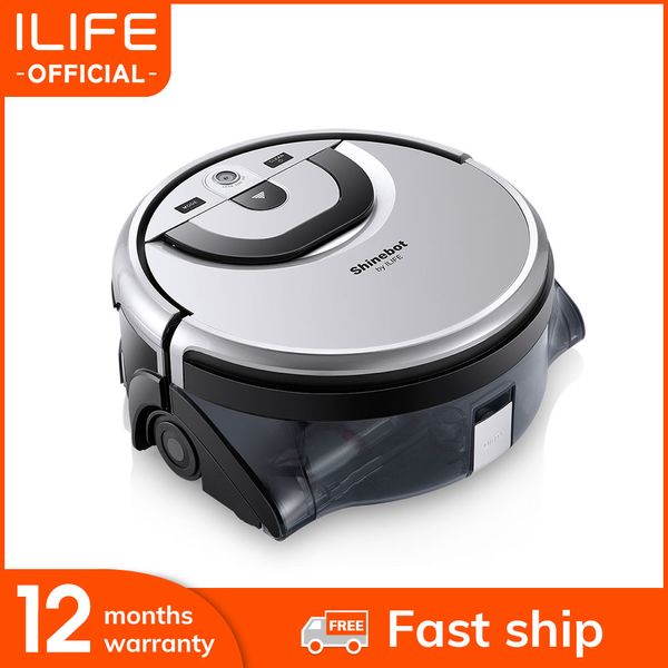 

ilife w455 floor washing robot shinebot gyroscope camera navigation app control large water tank kitchen cleaning plan routehello