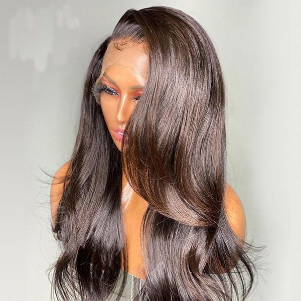 synthetic wigs long water wavy dark brown color middle part lace front wig with baby hair preplucked for women heat resistant daily, Black
synthetic wigs long water wavy dark brown color middle part lace front wig with baby hair preplucked for women heat resistant daily, Black