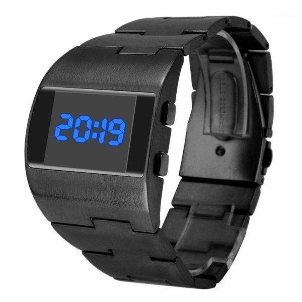 handsome wide dial steel belt monochrome digital electronic watch fashion led display alloy band bracelet clasp gold watches wristwatches, Slivery;brown
handsome wide dial steel belt monochrome digital electronic watch fashion led display alloy band bracelet clasp gold watches wristwatches, Slivery;brown