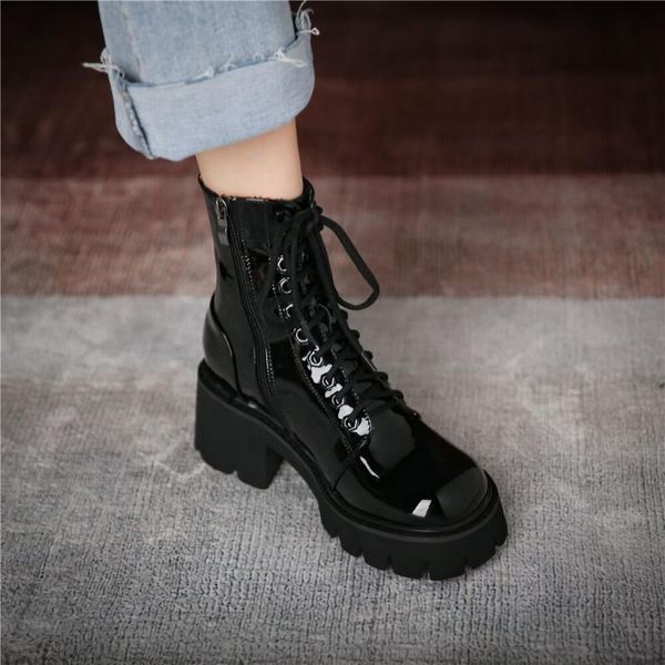 boots white mid-calf shoes round toe boots-women zipper low rubber ladies lolita autumn leather rock 2021 mid calf lace-up hoof, Black
boots white mid-calf shoes round toe boots-women zipper low rubber ladies lolita autumn leather rock 2021 mid calf lace-up hoof, Black