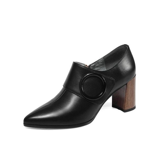 dress shoes women buckle pumps arrival genuine leather spring brand loafers basic party office woman fashion high heels, Black
dress shoes women buckle pumps arrival genuine leather spring brand loafers basic party office woman fashion high heels, Black