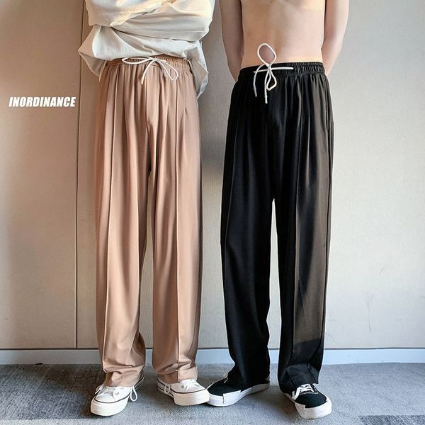men's pants spring summer solid color casual korean fashion loose straight-leg harajuku streetwear mopping lnc7, Black
men's pants spring summer solid color casual korean fashion loose straight-leg harajuku streetwear mopping lnc7, Black