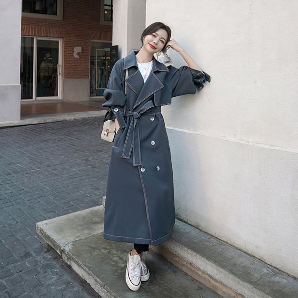wool korea spring sprung double lapel breasted classic oversize trench with chic female belt jacket mujer coat, Black
wool korea spring sprung double lapel breasted classic oversize trench with chic female belt jacket mujer coat, Black