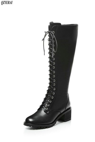 boots 2021 autumn and winter women genuine leather knee-high european brands lace-up the high quality, Black
boots 2021 autumn and winter women genuine leather knee-high european brands lace-up the high quality, Black