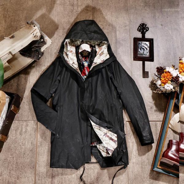 men's leather & faux high force hsingling school refers to the sleeve dark hooded windbreaker, Black
men's leather & faux high force hsingling school refers to the sleeve dark hooded windbreaker, Black