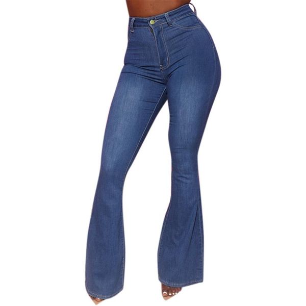 women's jeans women denim skinny solid small flare pants high-waist trousers stretchable flexible clothing, Blue
women's jeans women denim skinny solid small flare pants high-waist trousers stretchable flexible clothing, Blue