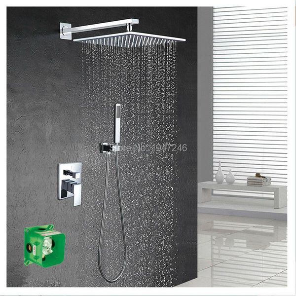 luxury polished 10" square style rainfall waterfall embedded box shower set faucet wall mounted with handshower mixer bathroom sets
luxury polished 10" square style rainfall waterfall embedded box shower set faucet wall mounted with handshower mixer bathroom sets