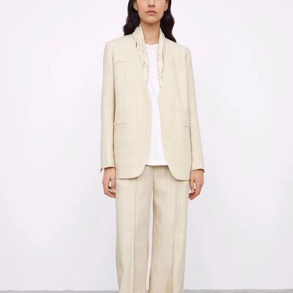 women's suits & blazers women coat 2021 autumn and winter all-match black yellow two-color cardigan v-neck blazer, White;black
women's suits & blazers women coat 2021 autumn and winter all-match black yellow two-color cardigan v-neck blazer, White;black
