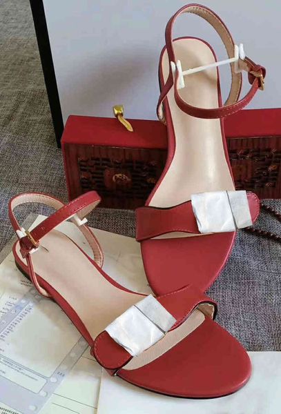 sandals women double golden flat real leather designer shoe hardware ankle strap dress wedding shoes with box 261 oi4g, Black
sandals women double golden flat real leather designer shoe hardware ankle strap dress wedding shoes with box 261 oi4g, Black
