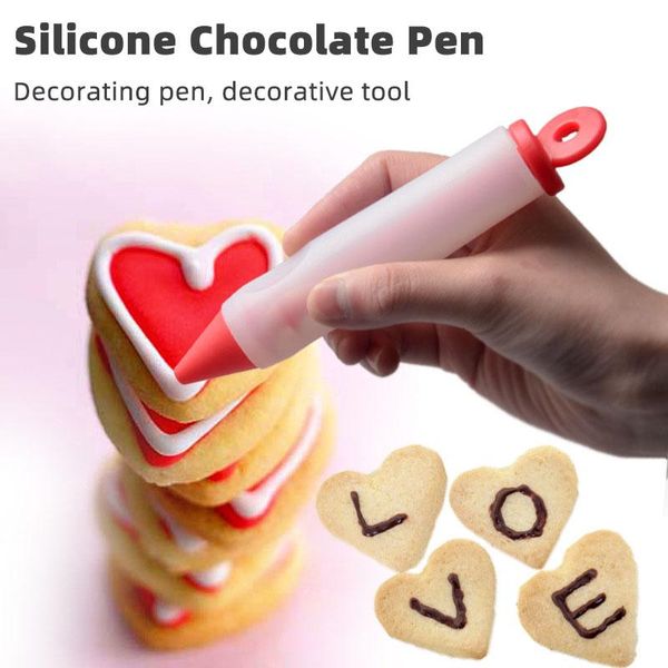 silicone decorating pen fondont cake tools chocolate icing piping cream pastry nozzle set baking &
silicone decorating pen fondont cake tools chocolate icing piping cream pastry nozzle set baking &