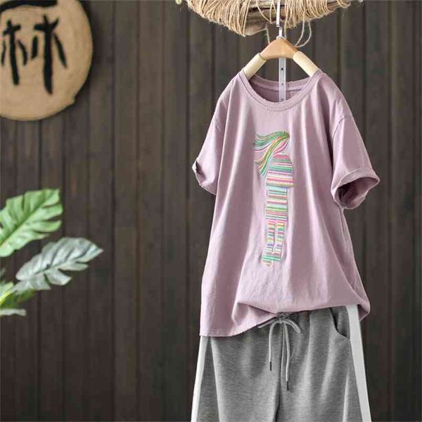 100% cotton embroidery t-shirt summer fashion women short sleeve loose casual tee shirt femme vintage plus size m67 210512, White
100% cotton embroidery t-shirt summer fashion women short sleeve loose casual tee shirt femme vintage plus size m67 210512, White