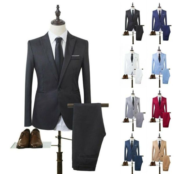 men's jackets men solid suit slim two piece coat pants trousers formal wedding groom party`, Black;brown
men's jackets men solid suit slim two piece coat pants trousers formal wedding groom party`, Black;brown