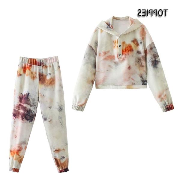 women's two piece pants tie ies 2021 dyed sweatshirts and women tracksuits high waist jogger casual pieces set, White
women's two piece pants tie ies 2021 dyed sweatshirts and women tracksuits high waist jogger casual pieces set, White