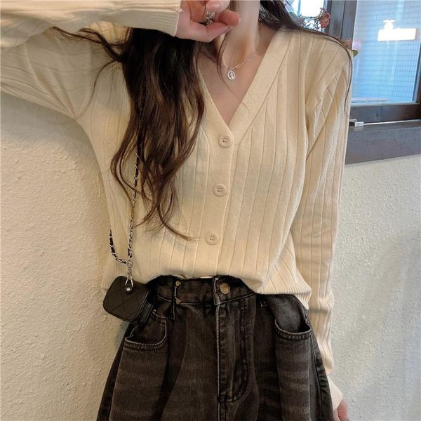 women's knits & tees student striped v-neck long sleeved cardigan knitted coat spring and autumn 2021 korean loose thin top, White
women's knits & tees student striped v-neck long sleeved cardigan knitted coat spring and autumn 2021 korean loose thin top, White
