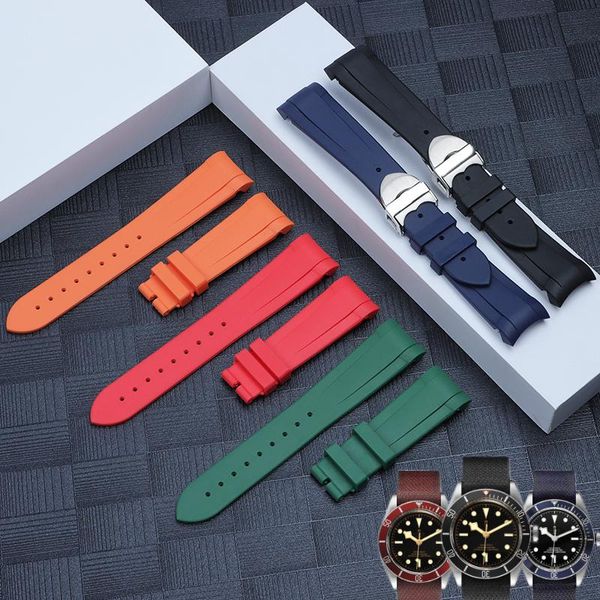 watch bands 22mm natural soft rubber silione band special for black bay gmt curved end folding buckle blue red wrist strap, Black;brown
watch bands 22mm natural soft rubber silione band special for black bay gmt curved end folding buckle blue red wrist strap, Black;brown