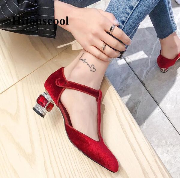 dress shoes retro women pumps brand design round toe t-strap wedding rhinestones runway velevt mary janes, Black
dress shoes retro women pumps brand design round toe t-strap wedding rhinestones runway velevt mary janes, Black