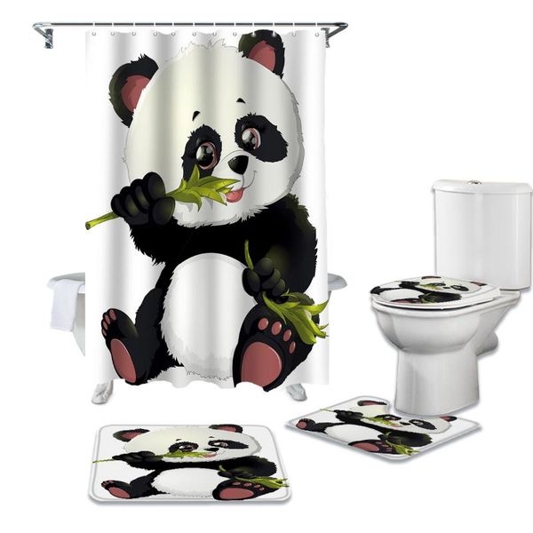 animal cute panda bamboo shower curtain set carpet cover toilet bath mat home decor bathroom curtains
animal cute panda bamboo shower curtain set carpet cover toilet bath mat home decor bathroom curtains