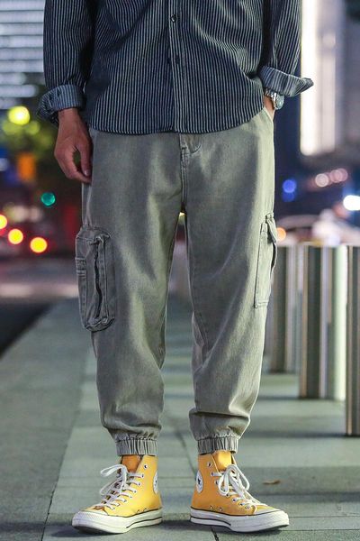 men's pants aprilmomo2021 spring and summer department tooling beam feet nine points harlan casual trousers solid color loose, Black
men's pants aprilmomo2021 spring and summer department tooling beam feet nine points harlan casual trousers solid color loose, Black