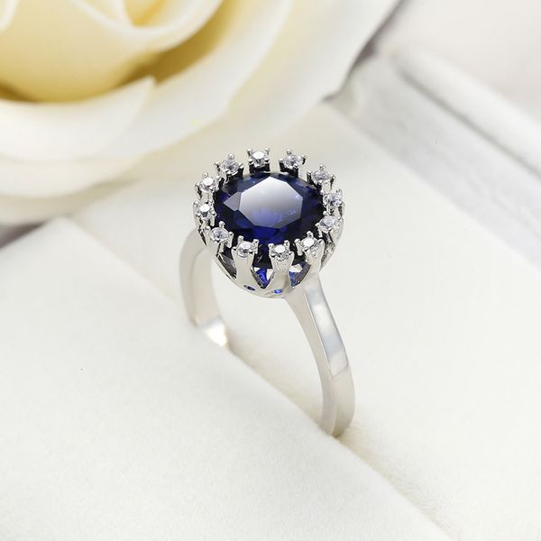 selling korean royal blue simple women's zircon ring straight jewelry, Slivery;golden
selling korean royal blue simple women's zircon ring straight jewelry, Slivery;golden