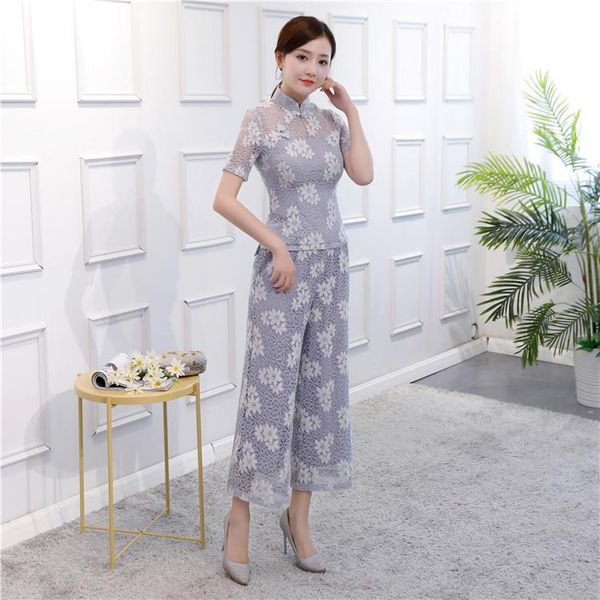 gray vintage chinese blouse pants 2pc sets women lace short sleeve shirt mandarin collar clothing arrival plus size s-xxxxl women's two, White
gray vintage chinese blouse pants 2pc sets women lace short sleeve shirt mandarin collar clothing arrival plus size s-xxxxl women's two, White