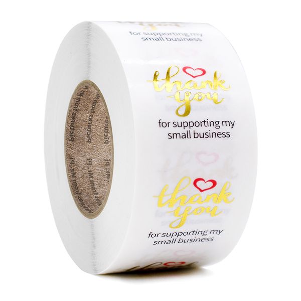 500 pcs/roll Gold Foil Thank You for Supporting My Business Clear Transparent Stickers Seal Labels for Kids Gifts Toy Package
500 pcs/roll Gold Foil Thank You for Supporting My Business Clear Transparent Stickers Seal Labels for Kids Gifts Toy Package