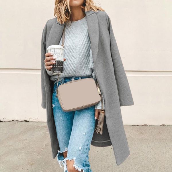 women's wool & blends thin faux coat women long sleeve turn-down slim overcoat outwear casual autumn winter fashion, Black
women's wool & blends thin faux coat women long sleeve turn-down slim overcoat outwear casual autumn winter fashion, Black