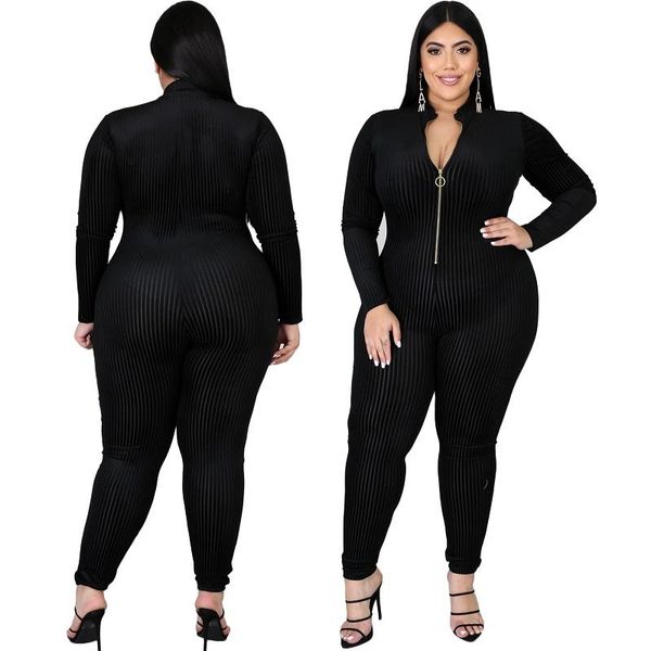 women's jumpsuits & rompers tight black full sleeve zipper catsuits length sports style, Black;white
women's jumpsuits & rompers tight black full sleeve zipper catsuits length sports style, Black;white