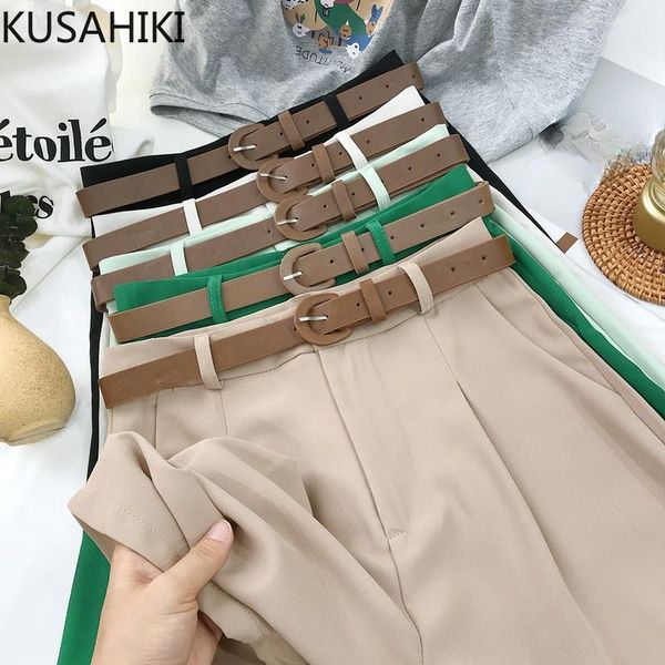 women's shorts kusahiki korean elegant belt high waist woman causal solid 2021 summer thin bottom fashion wide leg short femme 6j942, White;black
women's shorts kusahiki korean elegant belt high waist woman causal solid 2021 summer thin bottom fashion wide leg short femme 6j942, White;black