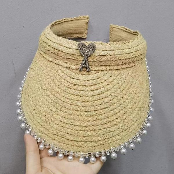 sun protection hat celebrity hand sewn pearl diamond lafite grass hollow hairband baseball fashion wide brim hats, Blue;gray
sun protection hat celebrity hand sewn pearl diamond lafite grass hollow hairband baseball fashion wide brim hats, Blue;gray