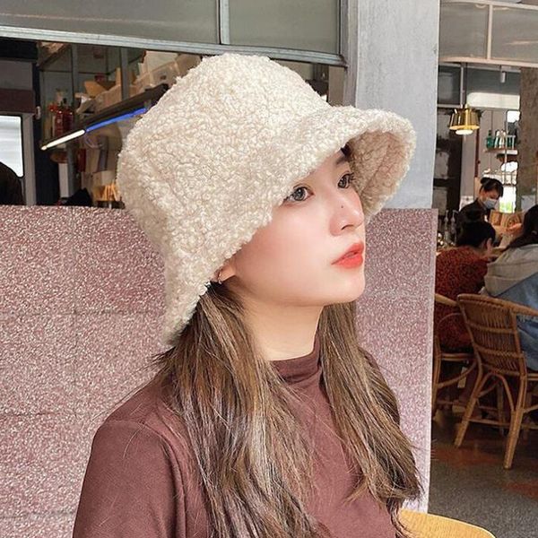 wide brim hats winter autumn thick warm soft lamb wool women bucket hat solid color female ladies flat beanie bonnet, Blue;gray
wide brim hats winter autumn thick warm soft lamb wool women bucket hat solid color female ladies flat beanie bonnet, Blue;gray