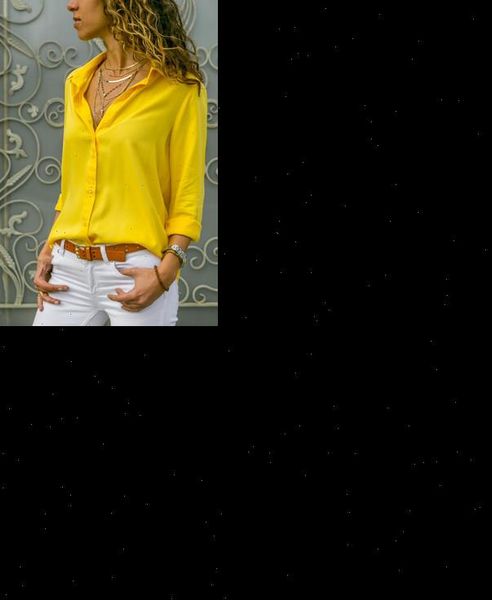 women blouses spring summer long sleeve v neck casual chiffon blouse fashion woman plus size 5xl, White
women blouses spring summer long sleeve v neck casual chiffon blouse fashion woman plus size 5xl, White