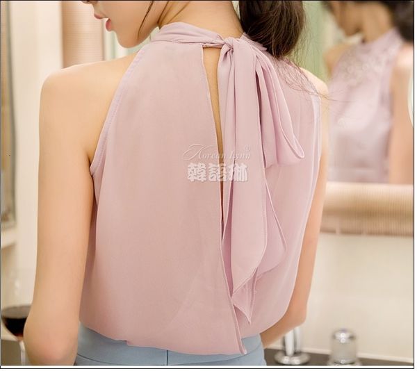 crop korean fashion sleeveless turtleneck chiffon blouse shirt women, White
crop korean fashion sleeveless turtleneck chiffon blouse shirt women, White