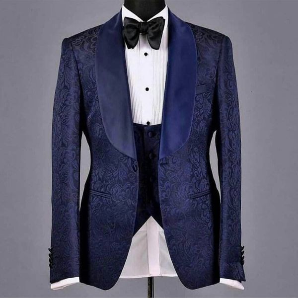 men's suits & blazers navy blue floral jacquard groom tuxedo for wedding slim fit 3 piece men suit jacket waistcoat with black pants ma, White;black
men's suits & blazers navy blue floral jacquard groom tuxedo for wedding slim fit 3 piece men suit jacket waistcoat with black pants ma, White;black