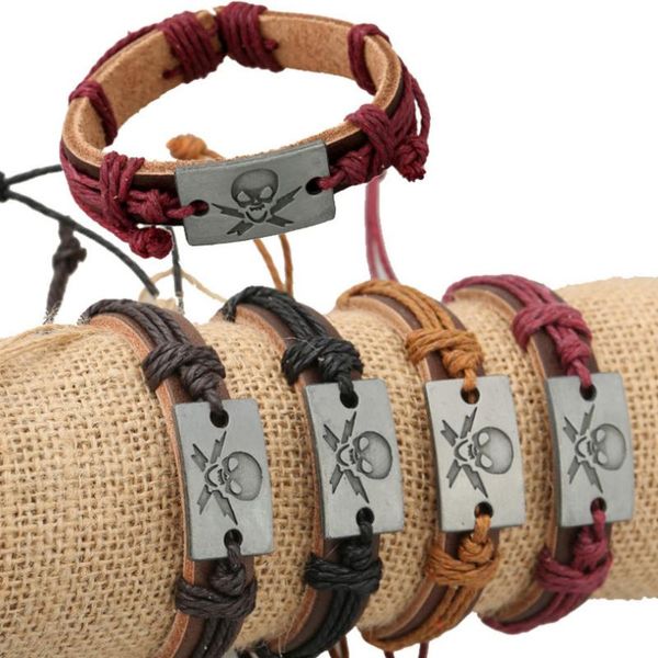 punk gothic skull bracelet wrap vintage genuine leather alloy rock skeleton charm bangle wristband hiphop fashion jewelry bracelets, Golden;silver
punk gothic skull bracelet wrap vintage genuine leather alloy rock skeleton charm bangle wristband hiphop fashion jewelry bracelets, Golden;silver