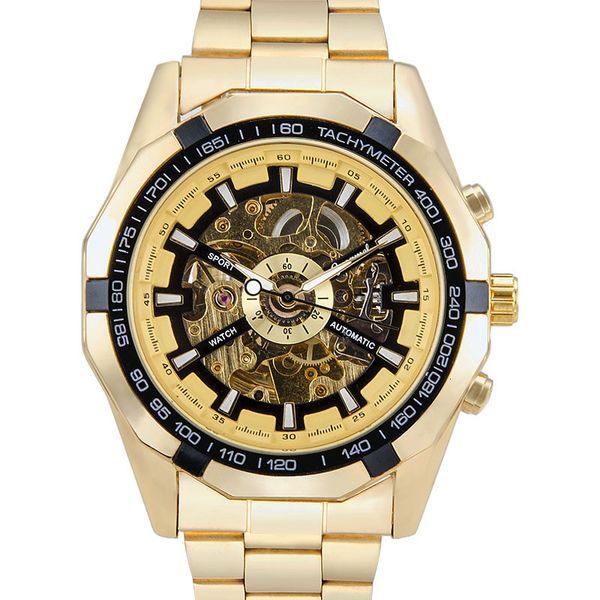 gutuo business fashion wristwatch steel band hollow automatic mechanical watch luminous men's watch, Slivery;brown
gutuo business fashion wristwatch steel band hollow automatic mechanical watch luminous men's watch, Slivery;brown