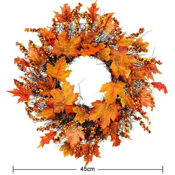 45cm pumpkin maple wreath autumn color leaves garland halloween home decor artificial decorations wreaths decorative flowers &
45cm pumpkin maple wreath autumn color leaves garland halloween home decor artificial decorations wreaths decorative flowers &