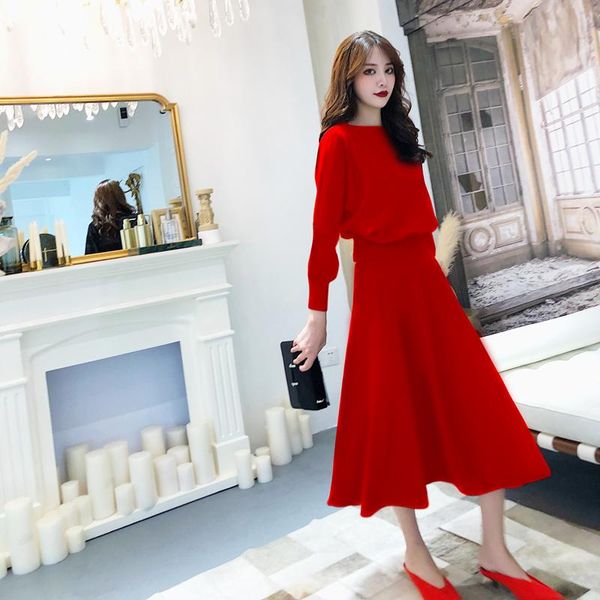 women's two piece pants spring autumn dress for women vintage party red 2021 knit two-piece set dresses casual elegant clothes vestido, White
women's two piece pants spring autumn dress for women vintage party red 2021 knit two-piece set dresses casual elegant clothes vestido, White